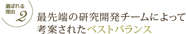 �I�΂�闝�R2�@�Ő�[�̌����J���`�[���ɂ���čl�Ă��ꂽ�x�X�g�o�����X